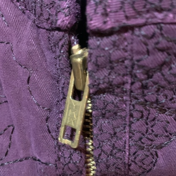 2 Pc Set Plum/Purple Vintage Pencil Skirt & Embroidered Vest Small 4/6 Woman’s - Picture 5 of 11